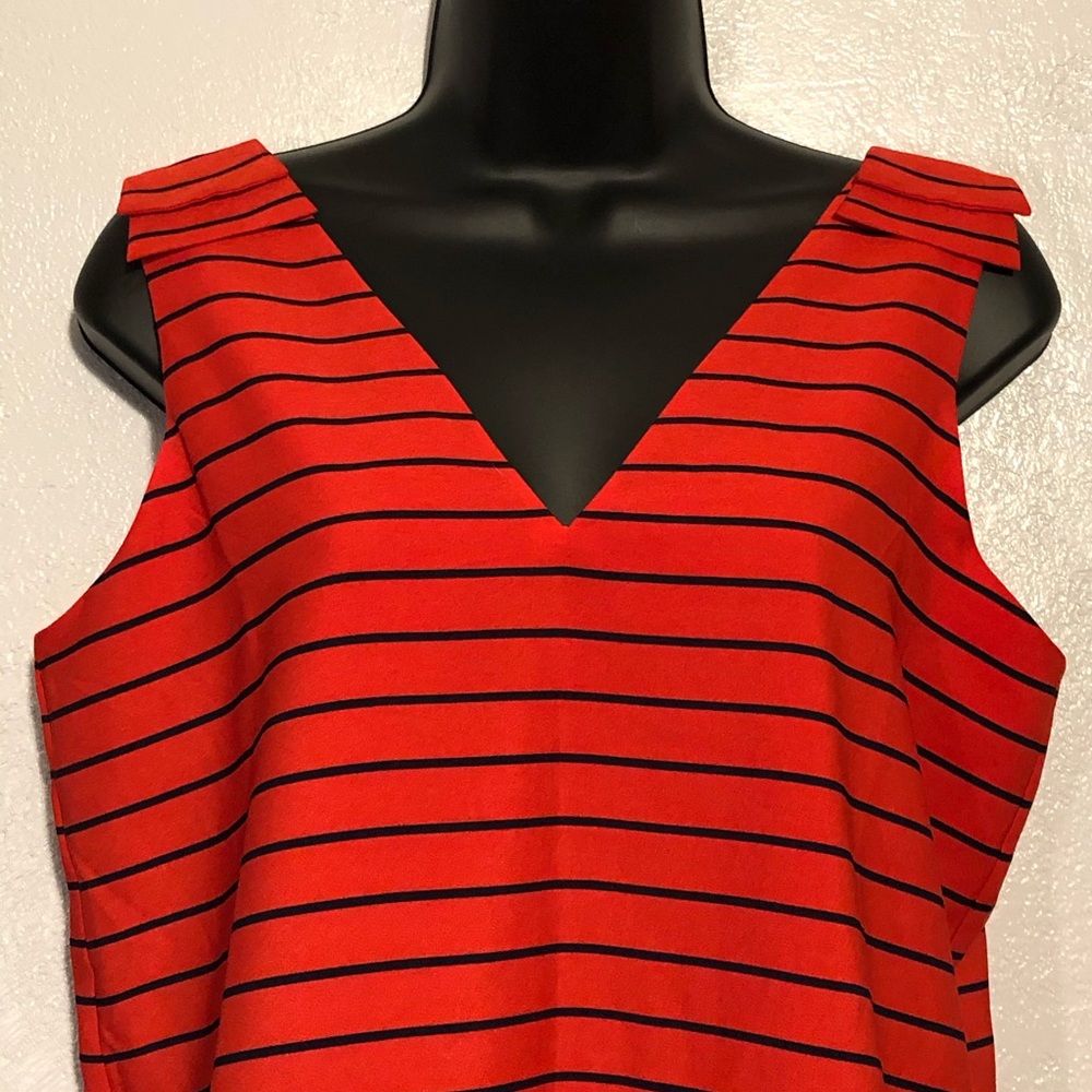 New BANANA REPUBLIC striped tank blouse shirt Sz S - Picture 2 of 6